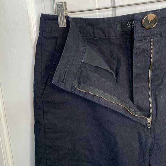 ABLE Ann Twill Straight Leg Pant In Black W-202 Sz 8 - Picture 6 of 11